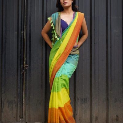 Rangrika Pure Mul Cotton Saree