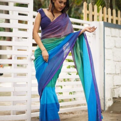Rangrika Pure Mul Cotton Saree