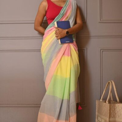 Rangrika Pure Mul Cotton Saree