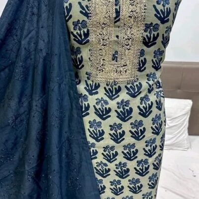 Modal Magic Embroidered Unstitched Suit