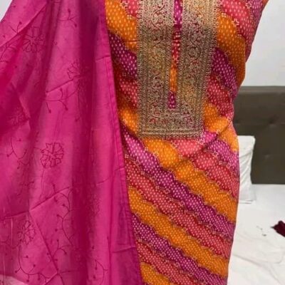 Modal Magic Embroidered Unstitched Suit