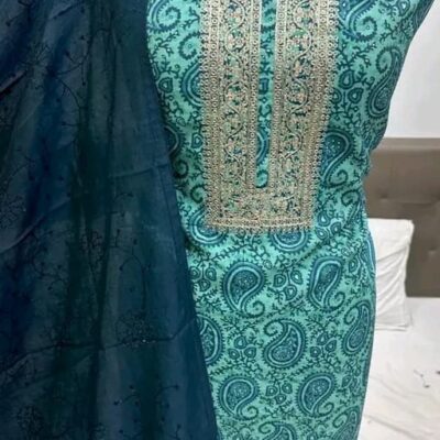 Modal Magic Embroidered Unstitched Suit