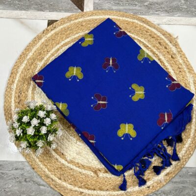 Butterfly Bloom Khadi Cotton Saree