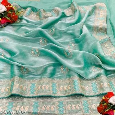 Ziva Pure Banarasi Silk Organza Saree