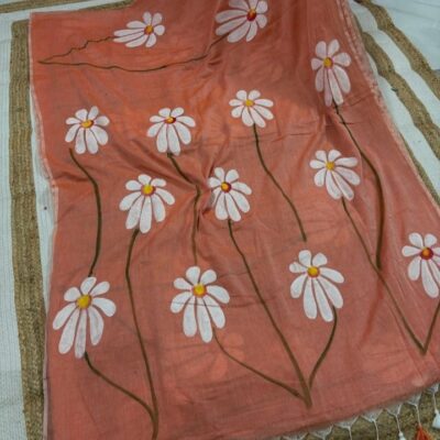 PetalGrace Handpainted Mul Cotton Saree