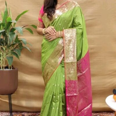 Timeless Threads Banarasi Handloom Soft Silk Saree