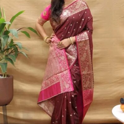 Timeless Threads Banarasi Handloom Soft Silk Saree