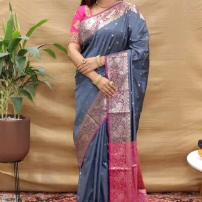 Timeless Threads Banarasi Handloom Soft Silk Saree
