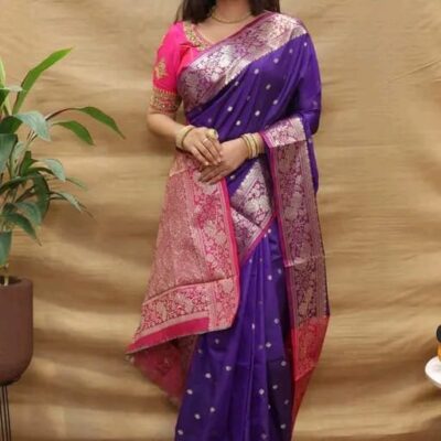 Timeless Threads Banarasi Handloom Soft Silk Saree