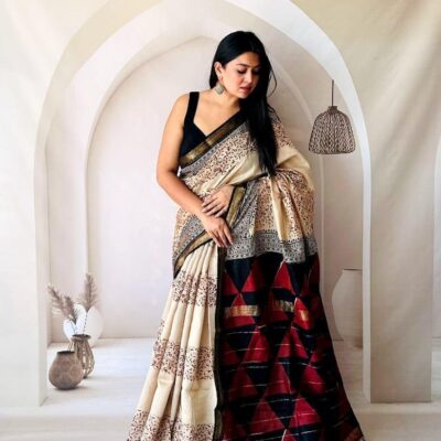 Saaj Maheshwari Silk Saree