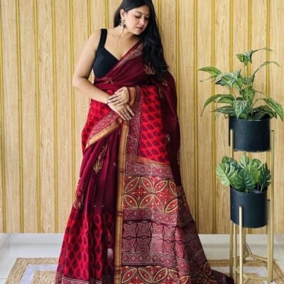 Saaj Maheshwari Silk Saree