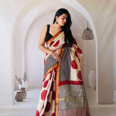 Saaj Maheshwari Silk Saree
