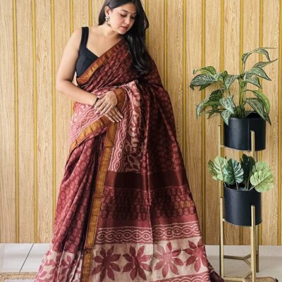 Saaj Maheshwari Silk Saree