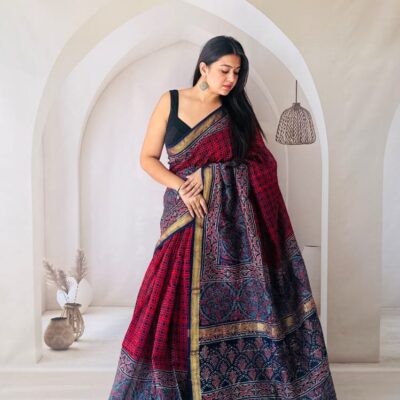 Saaj Maheshwari Silk Saree