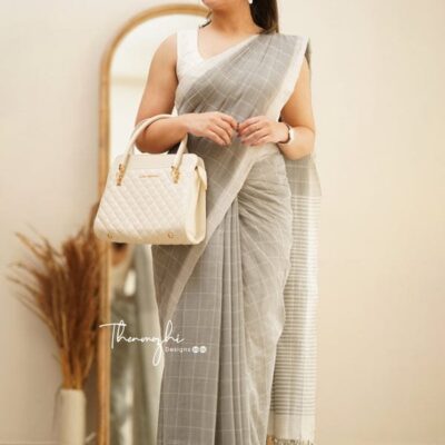 Grid & Grace Khadi Cotton Saree