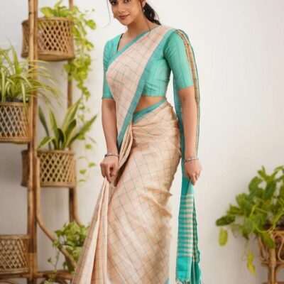 Grid & Grace Khadi Cotton Saree