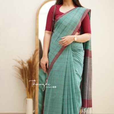 Grid & Grace Khadi Cotton Saree