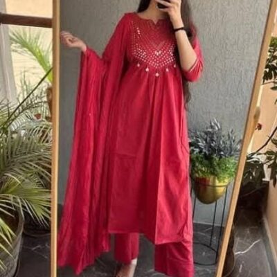 Meher Embroidered Cotton Kurta Set