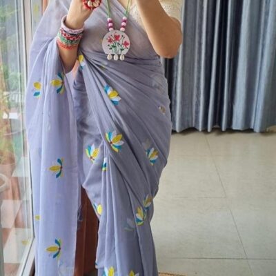 Lotusloom Mul Cotton Saree