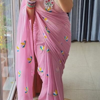 Lotusloom Mul Cotton Saree