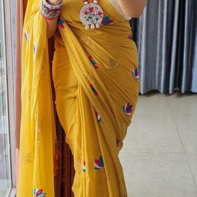 Lotusloom Mul Cotton Saree