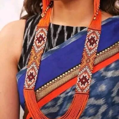 Seeded Elegance Handmade Seed Bead Necklace With Earrings