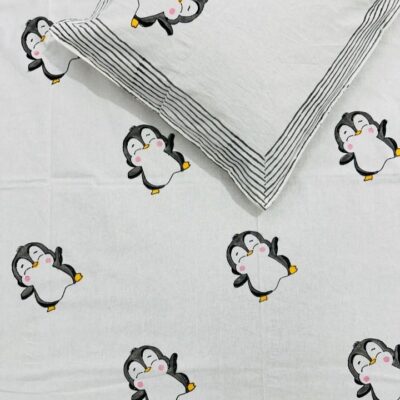 Kids Kraft Handblock Printed Single Bedsheet Set