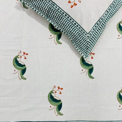 Kids Kraft Handblock Printed Single Bedsheet Set