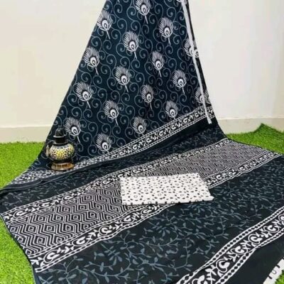Blocktales Cotton Mulmul Saree