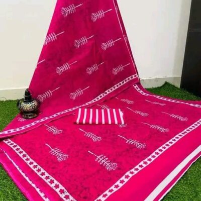 Blocktales Cotton Mulmul Saree