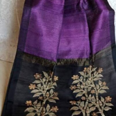 Tana Bana Silk Linen Jamdani Saree