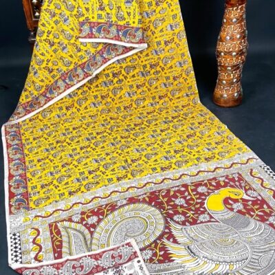 Kalamkriti Handmade Mulmul Cotton Saree