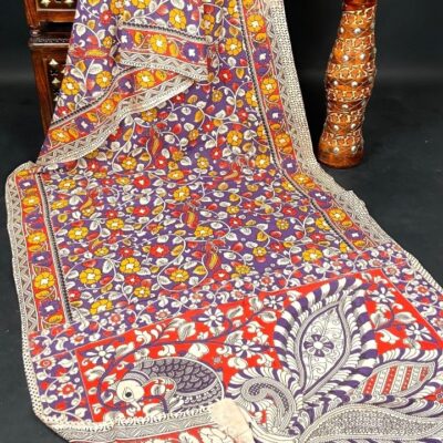Kalamkriti Handmade Mulmul Cotton Saree