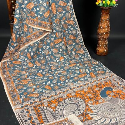 Kalamkriti Handmade Mulmul Cotton Saree