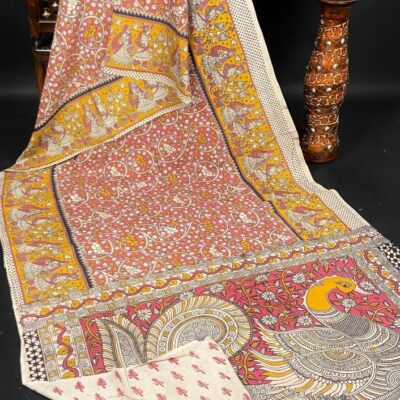 Kalamkriti Handmade Mulmul Cotton Saree