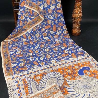 Kalamkriti Handmade Mulmul Cotton Saree