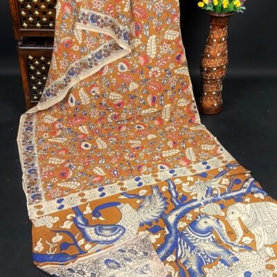Kalamkriti Handmade Mulmul Cotton Saree