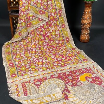Kalamkriti Handmade Mulmul Cotton Saree