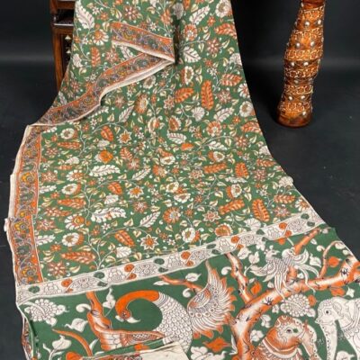 Kalamkriti Handmade Mulmul Cotton Saree