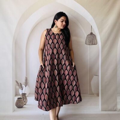 Kritika Cotton Ajrakh Printed One Piece