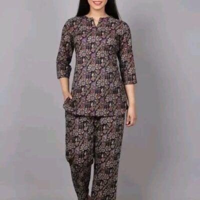 CosyGlow Rayon Printed Night Suit