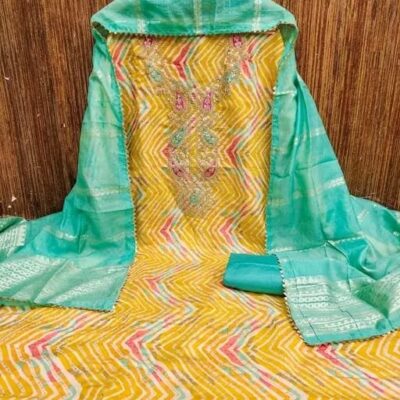 Miraya Shimmer Silk Unstitched Suit Set