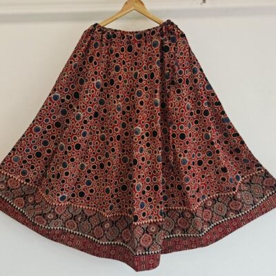 Rangraas Cotton Ajrakh Print Skirt