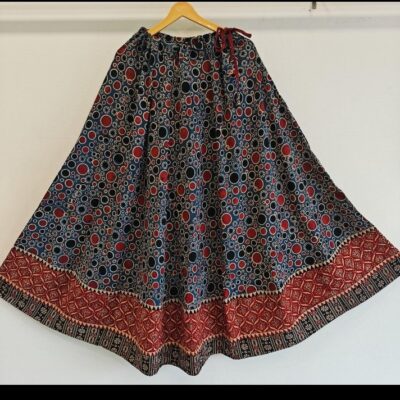 Rangraas Cotton Ajrakh Print Skirt
