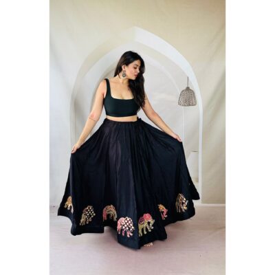 Ghoomar Grace Patchwork Skirt