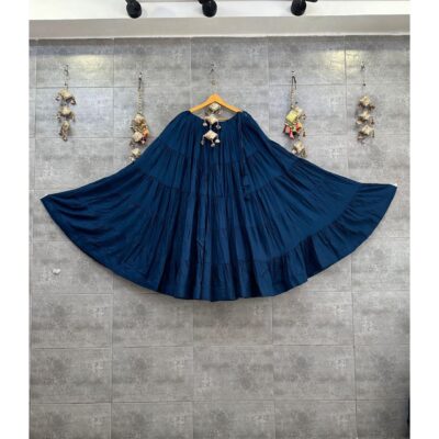 Leher Flared Rayon Skirt