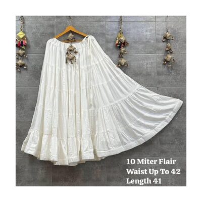 Leher Flared Rayon Skirt