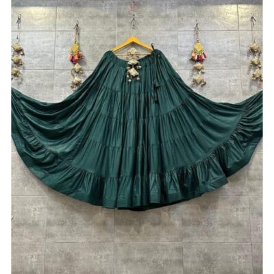 Leher Flared Rayon Skirt