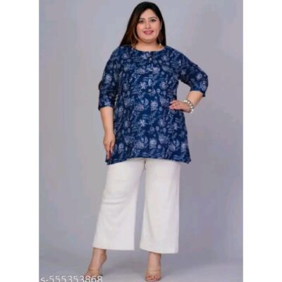 GraceFit Plus-size Short Kurta