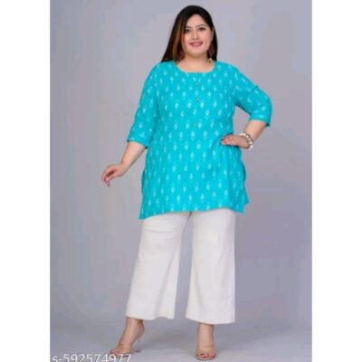 GraceFit Plus-size Short Kurta